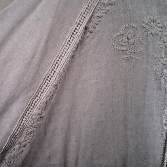 Rachel Zoe Women Peasant Top 2X 3X White Embroidered 3/4 Sleeve Boho Cottagecore - Picture 8 of 12